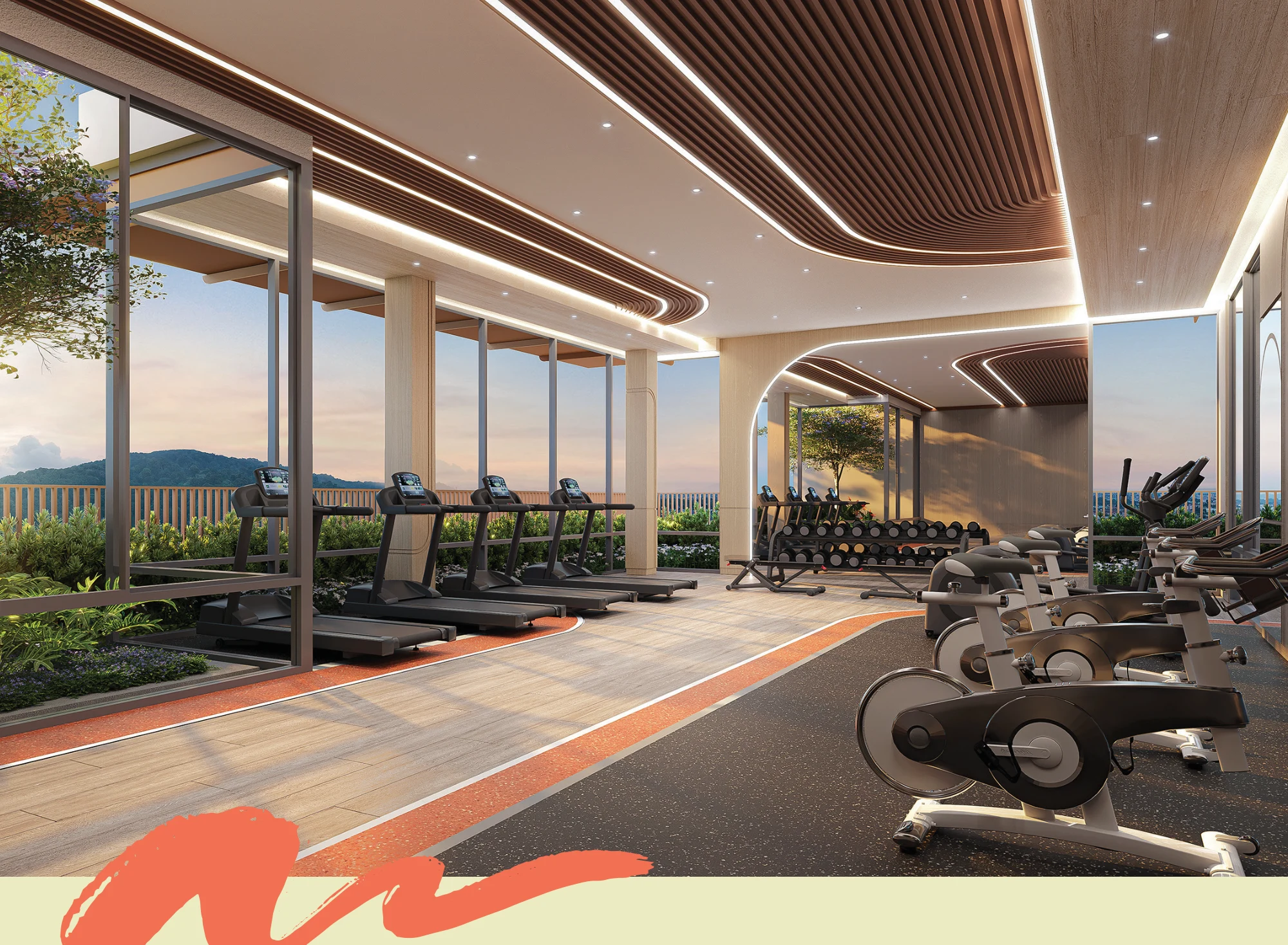 CANVAS Cherngtalay · Fitness centre · Sansiri rendering