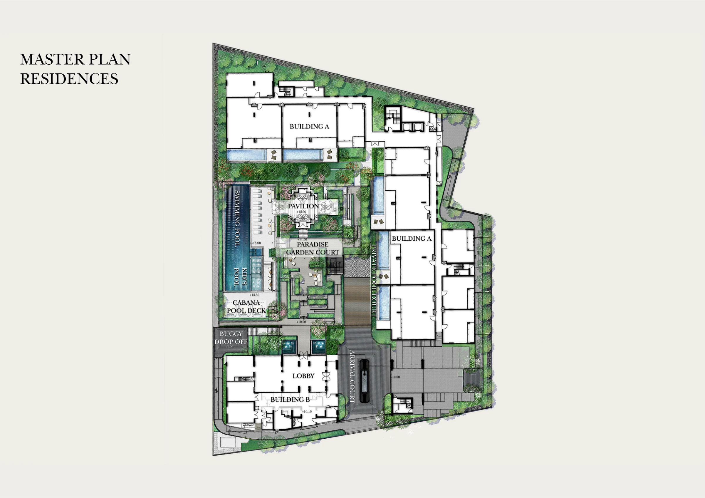 InterContinental Phuket Residences · Residences master plan · buildings A and B