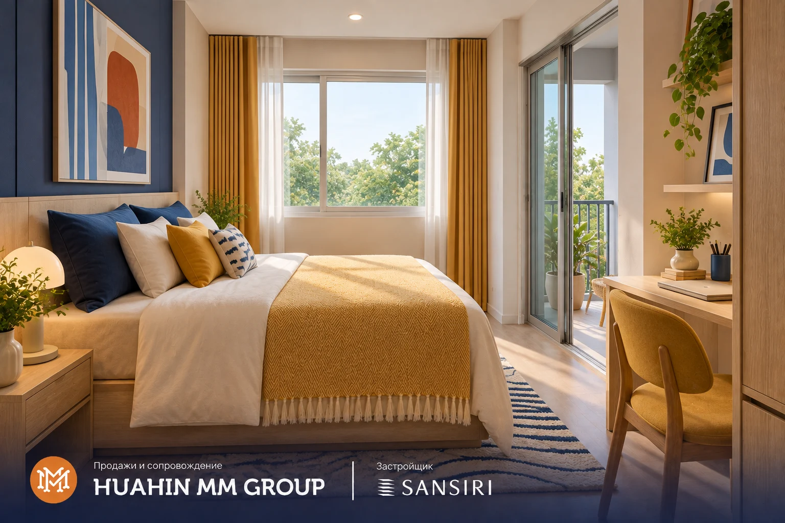 HUB Hua Hin · Визуализация MM · Визуализация MM · 1Dm · Спальня