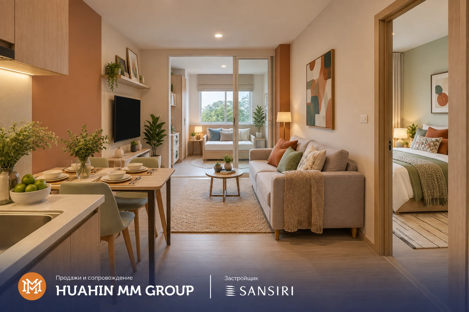 HUB Hua Hin · Визуализация MM · Визуализация MM · 1Em · Гостиная