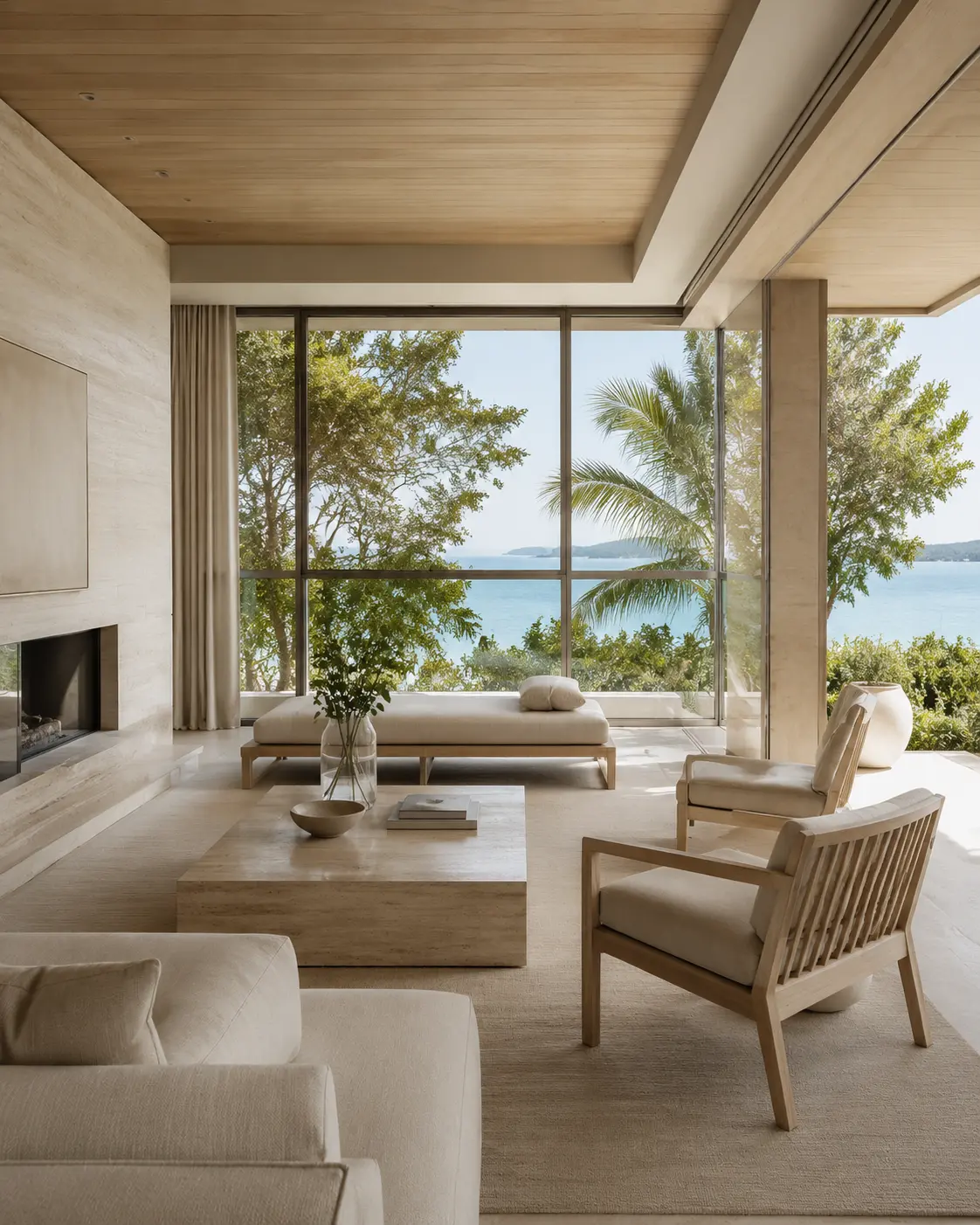 Residence interior with a sea view