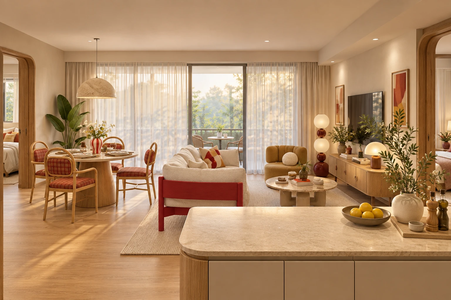 The Standard Residences · Визуализация MM · Визуализация MM · 2K · Гостиная и кухня · 070203 · концепция интерьера